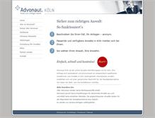 Tablet Screenshot of koeln.advonaut.de